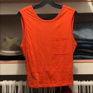 T by Alexander Wang Coral Red Crop top